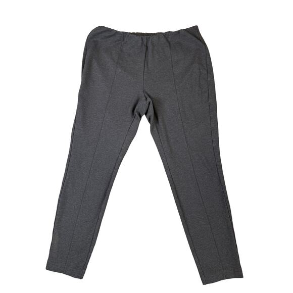 J.Jill Pants - J. Jill Ponte knit pants pull on creased front skinny chocolate brown SZ XL